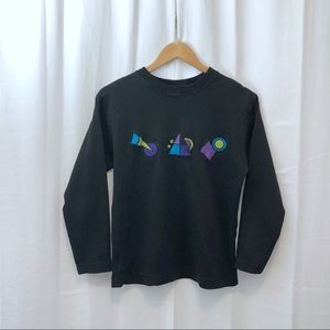 Vintage Chaus Petites 80’s geometric tee P